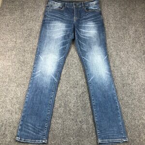 Aeropostale Slim Straight Jeans Blue Wash Mens Size 31x32 Cotton Blend